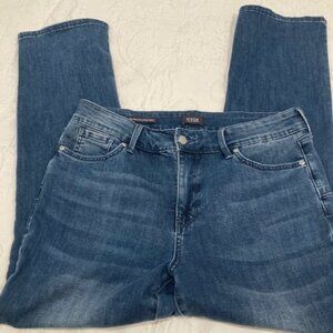 NYDJ Marilyn Straight Jeans with Lift Tuck technology.  Lana Wash